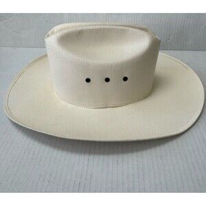 Eddy Bros Natural Hard Straw Cowboy Hat Men’s Size 5 Small